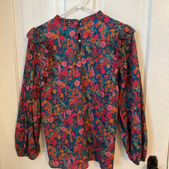 J.Crew Flutter Sleeve Top in Liberty Ciara Print - Picture 5 of 11